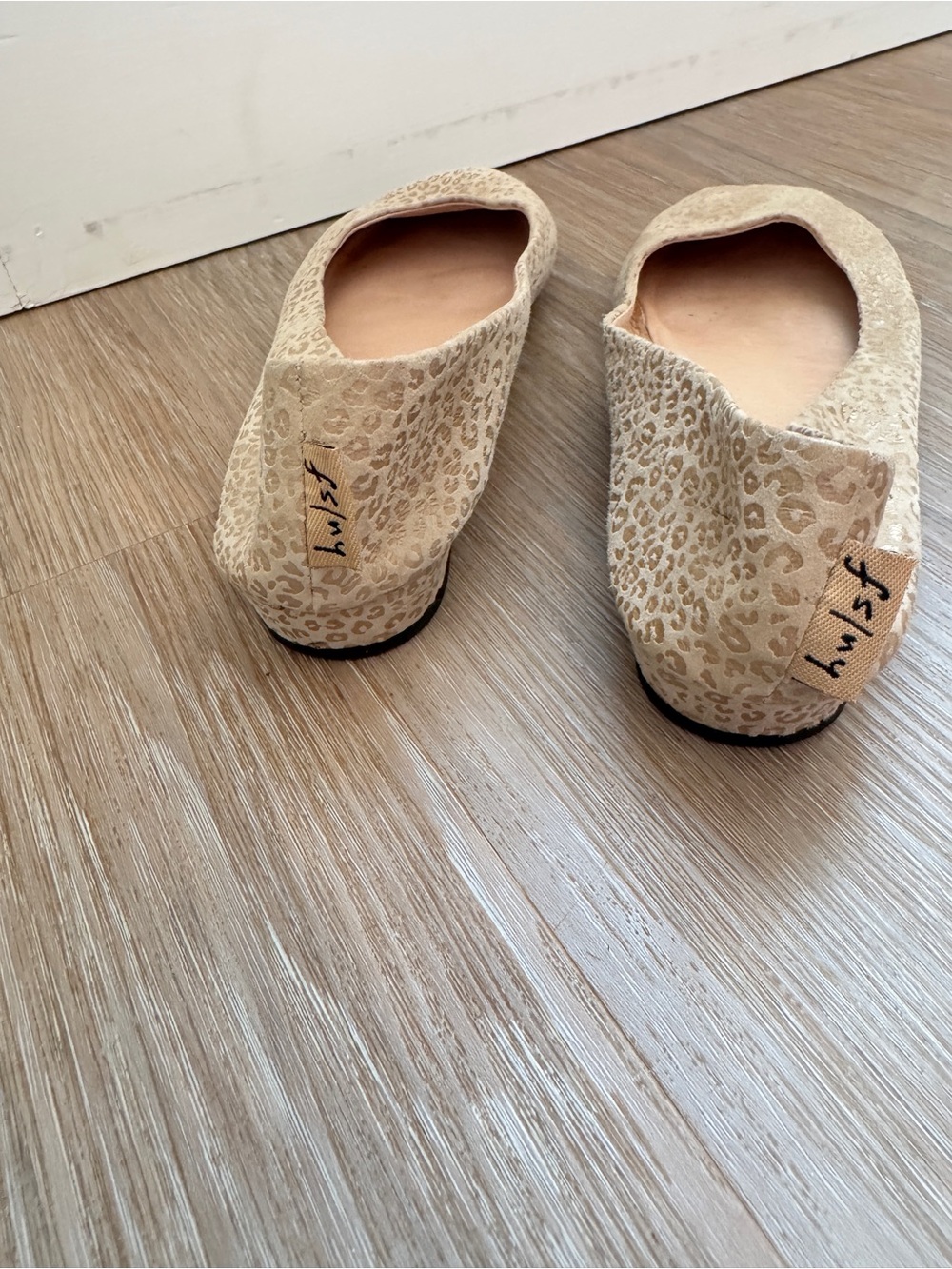 FS/NY Ballet Flats Women’s Size 8 Beige Leopard Print Made in Italy suede - Picture 4 of 6